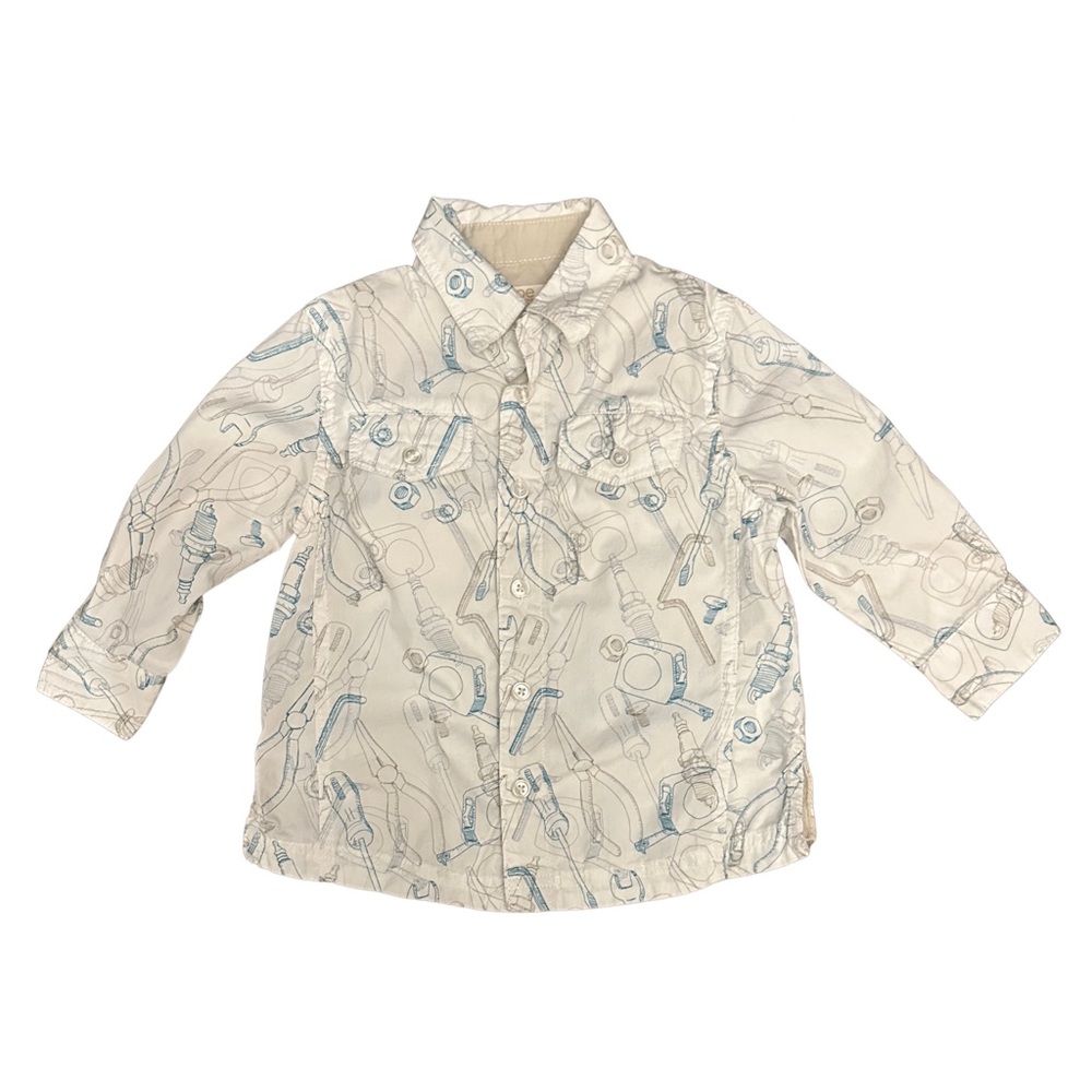 3 for $20 Joe Fresh  toddler boy handy man button up dress shirt  Size 2T